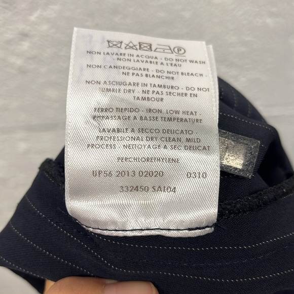 Stella McCartney pin striped wrap wool skirt blue - Picture 7 of 8